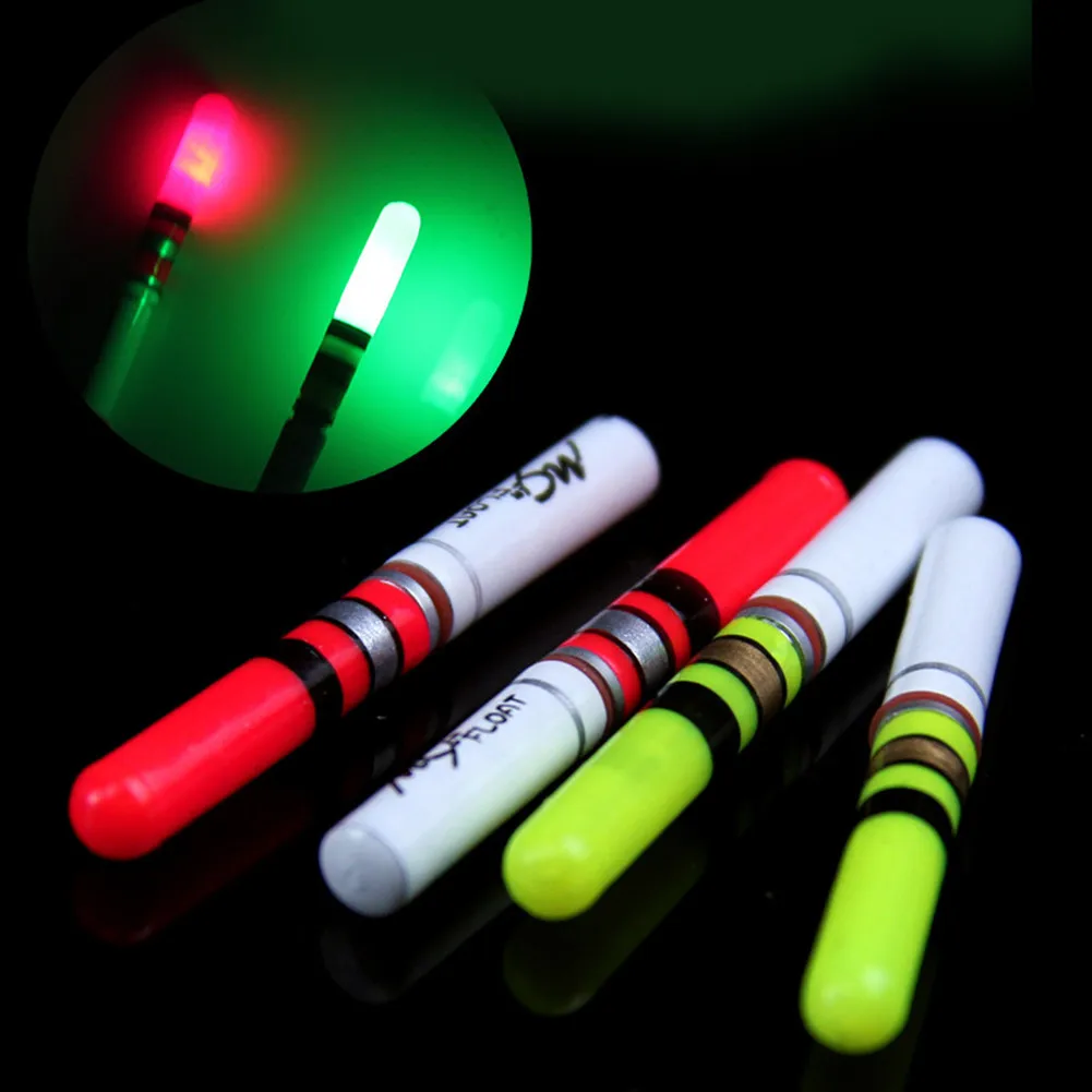 

10pcs Light Sticks Work With CR322 Battery LED Float Night Red/Green Plastic Fishing Terminal Tackle Fishing Tools