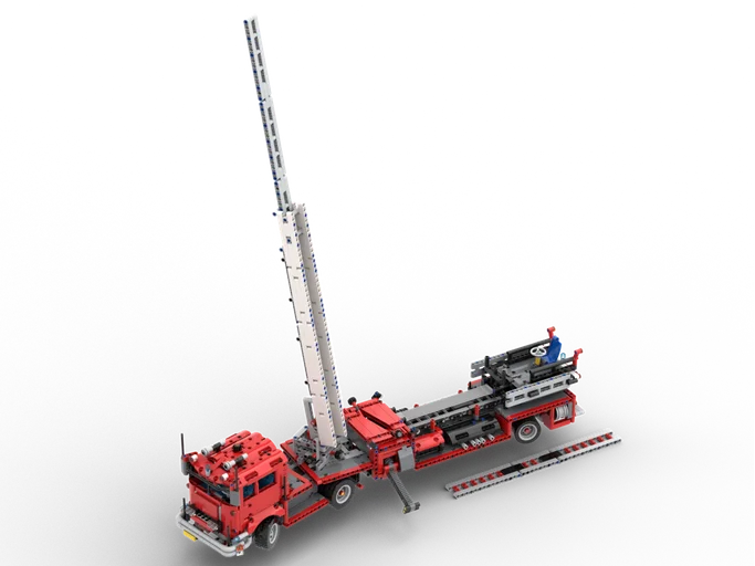 

NEW 2021 Small particle scene building block MOC engineering car ladder fire engine 42098 assembled toy boy birthday present