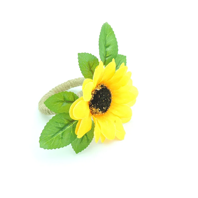 

Handmade Napkin Rings Set of 12, Sunflower Napkin Holders, Napkin Rings Bulk for Party Decoration,Dinning Table,Everyday