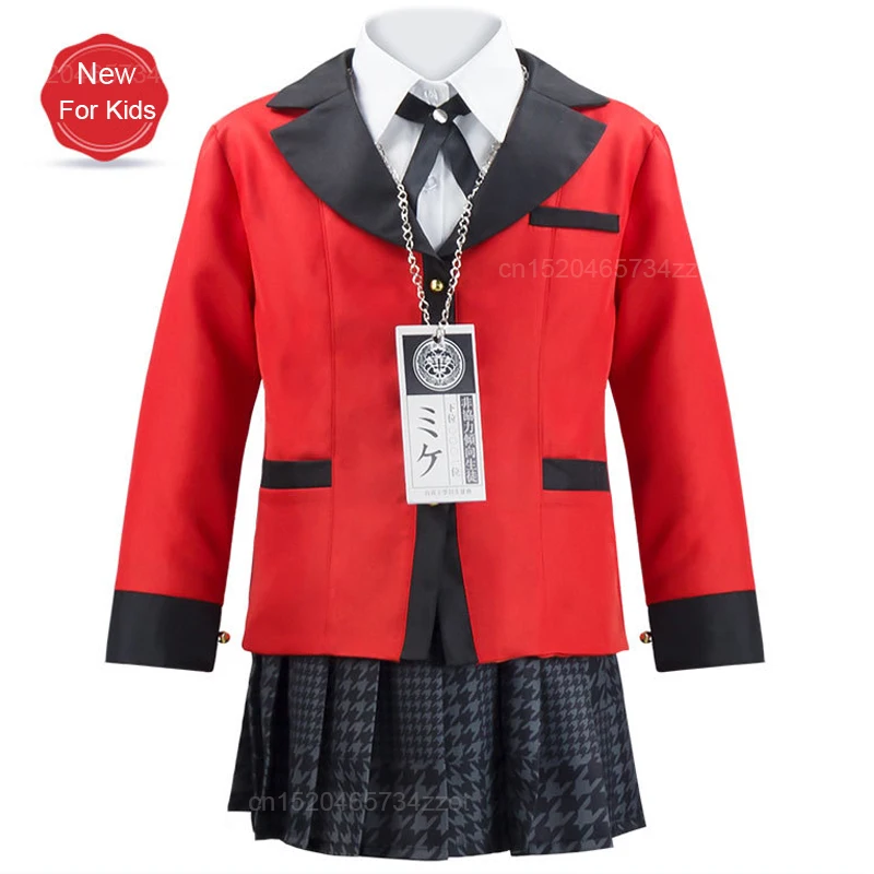 Kakegurui для детей по мотивам мультфильмов Jabami Yumeko Косплэй костюм японская школьная