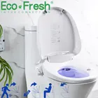 Слитное сиденье для унитаза EcoFresh, умное сиденье для унитаза, автоматическое сиденье, откидное открытие, электронное биде, умная крышка для унитаза с подогревом