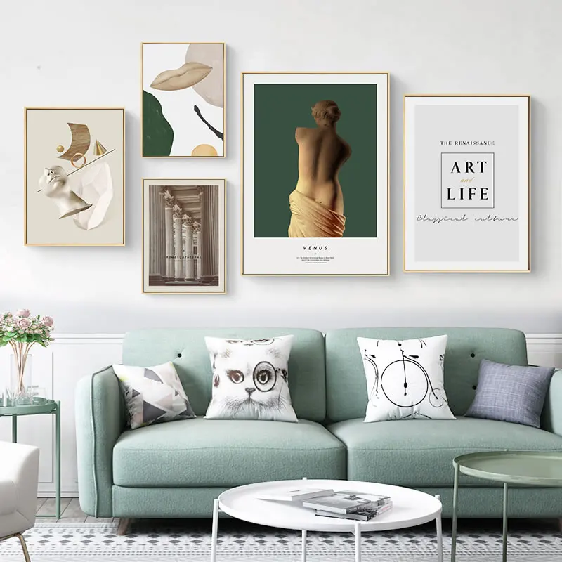 Римский собор Европейского впечатления винтажный Модный стиль Картина на холсте