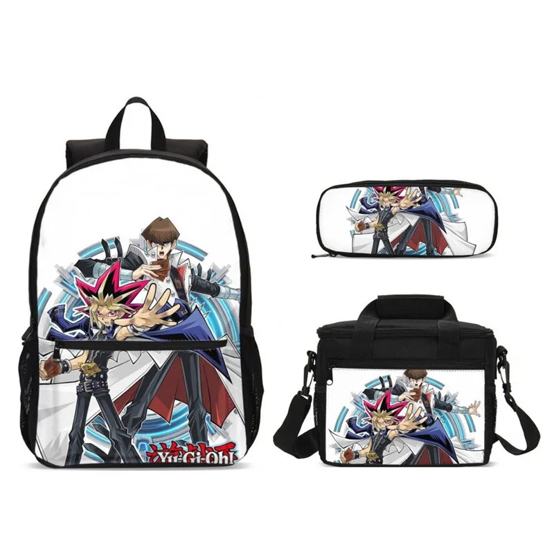 Аниме Дуэль Монстры детские школьные сумки с коробкой еды школьный рюкзак для