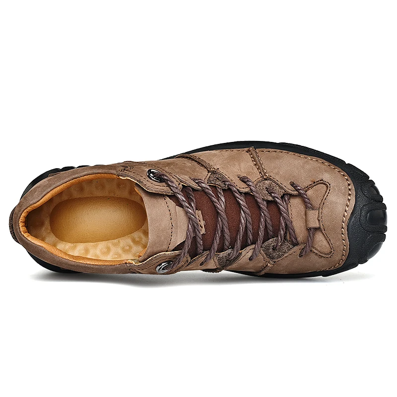 Мужские повседневные туфли из натуральной кожи мягкие Нескользящие на плоской