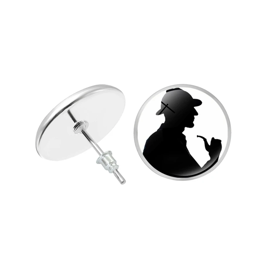 Sher серьги с замком я Шерлок фильм Холмс черный белый стеклянный купол