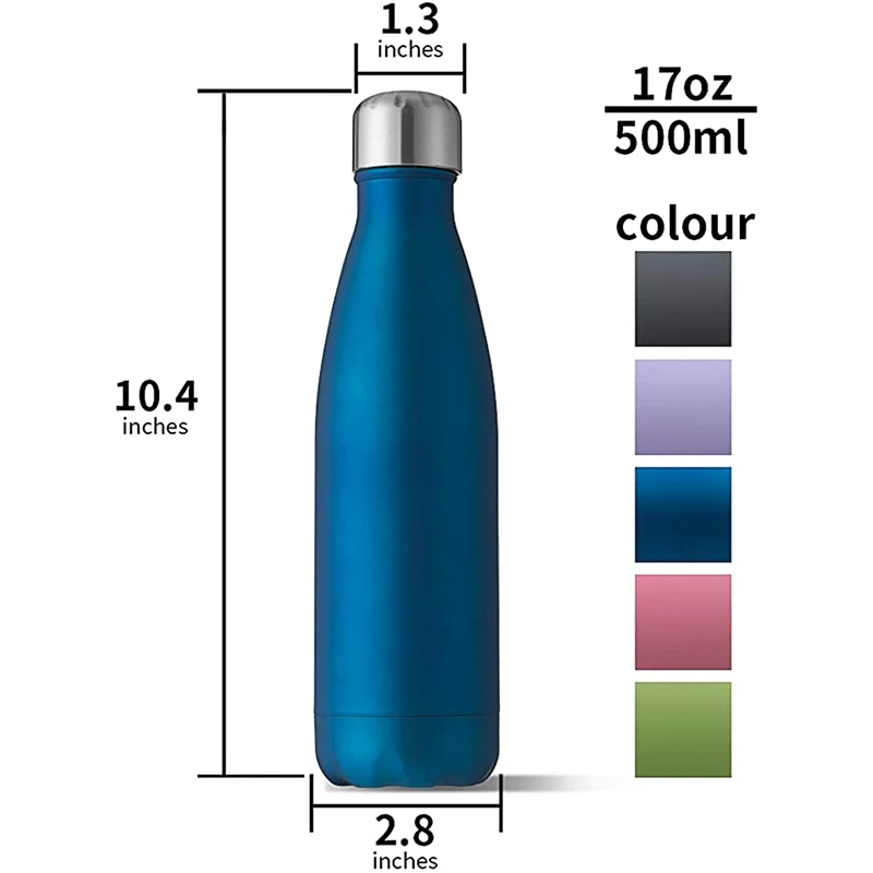 Бутылка для колы 17 унций вакуумная Изолированная чашка термос из нержавеющей