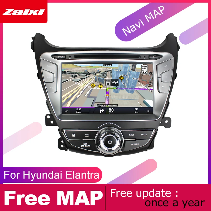 ZaiXi android автомобильный dvd gps мультимедийный плеер для Hyundai Elantra 2014 ~ 2016 навигация