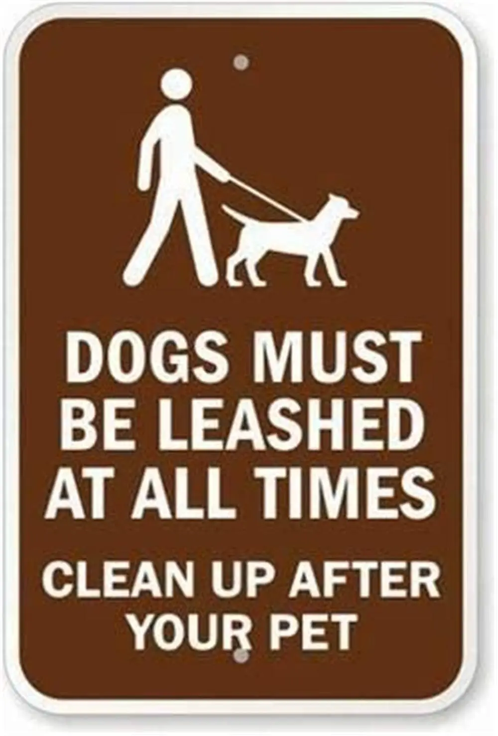 

Dogs Must Be Leashed at All Times. Clean Up After Your Pet Vintage Retro Tin Sign Vintage Look Sign Poster Plaque for Bar Cafe K