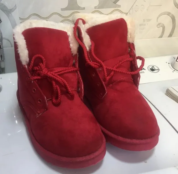 

Женские ботинки, красный размер 40, теплые ботинки