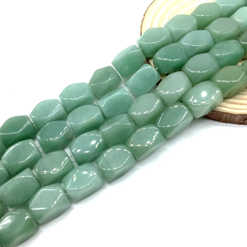 10 шт./пакет бусины из натурального камня зеленый авантюрин Нефритовый куб