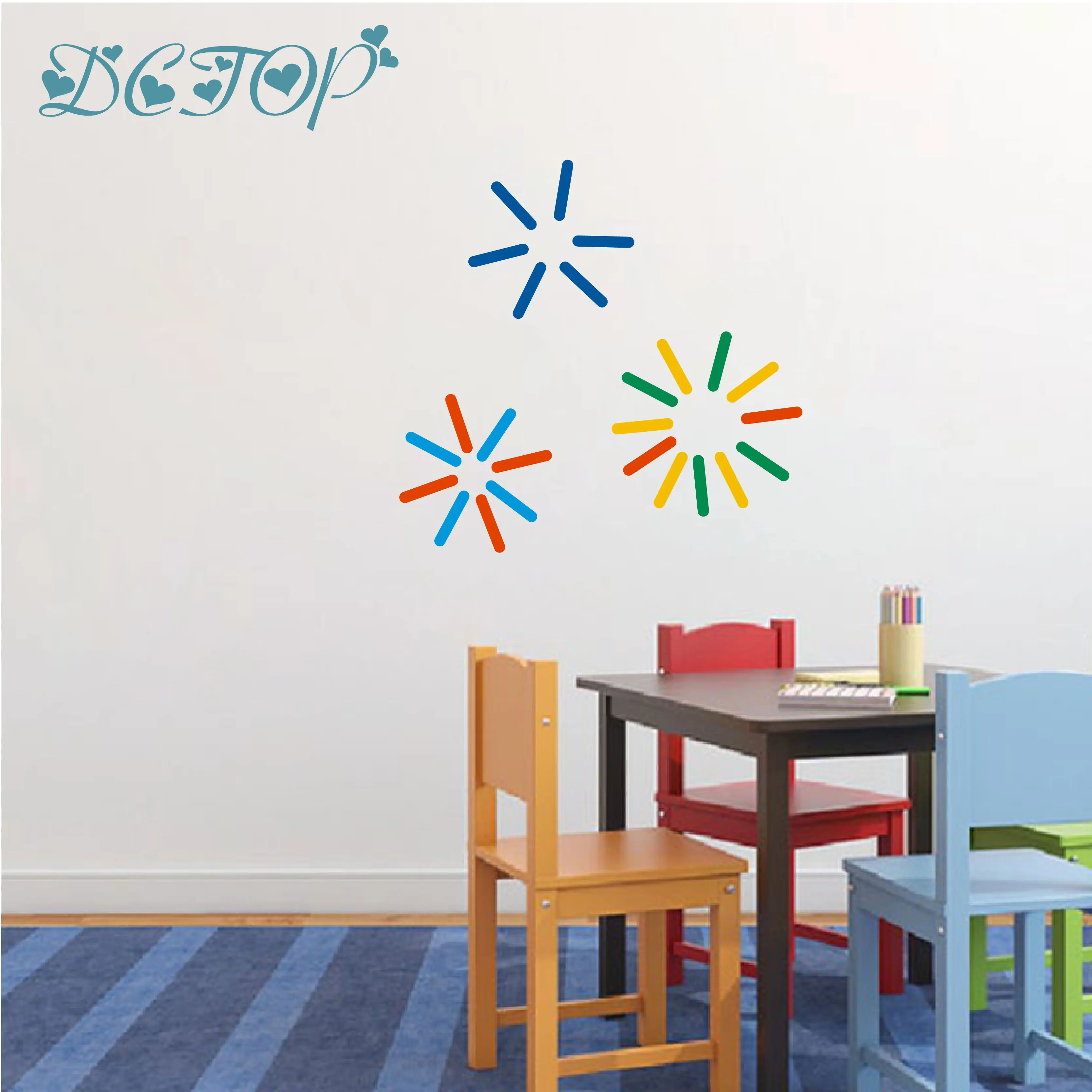 Разбрызгивает красочные наклейки на стену съемные посыпать стены