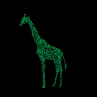 giraffe patches letter luminous apparel accessories clothing heat transfer paper animal sticker for clothes fluorescence patch