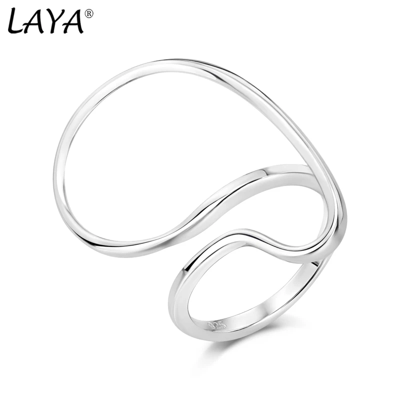 

Laya 925 Sterling Silver Personalized Design Irregular Neutral Finger Ring For Women Men Fashion Original Jewelry 2022 Trend
