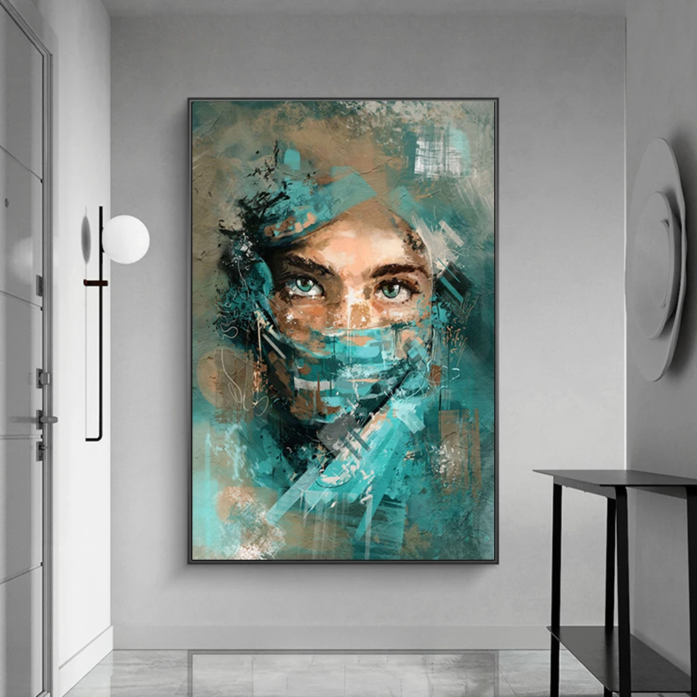 

Abstract African Woman masked Girl Wall Art Canvas Art Paintings Bedroom Posters And Prints Graffiti Wall Poster Home Decor