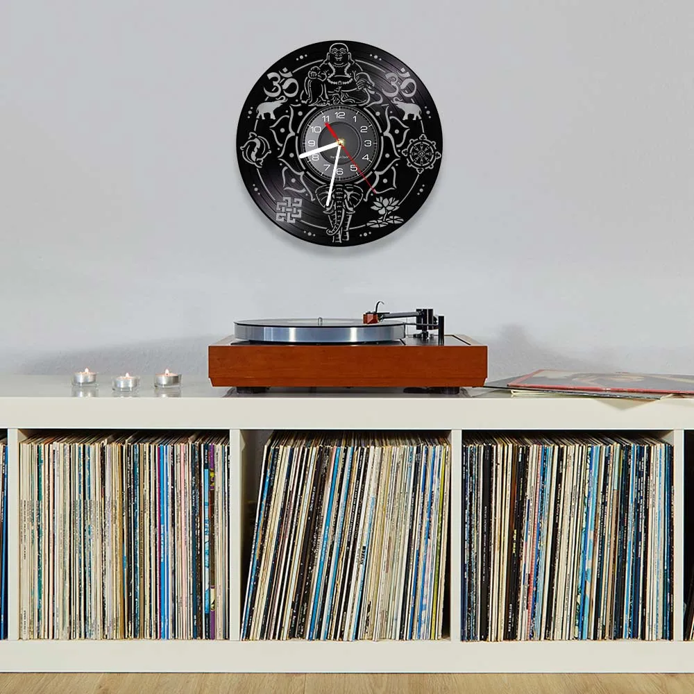 Буддистские бесшумные настенные часы буддистский тайский стиль домашний декор