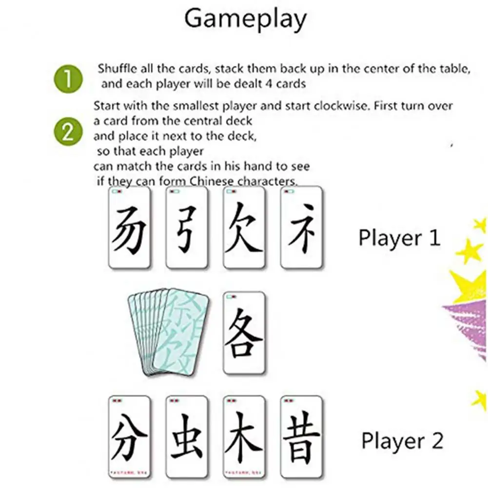 120Pcs Magic Chinese Characters Card Parent-Child Literacy Puzzle Game Kids Gift | Игрушки и хобби