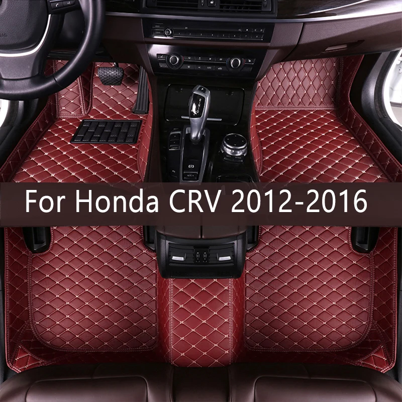 Кожаные автомобильные коврики в салон для Хонда сrv 2012 2013 2014 2015 2016 изготовленные