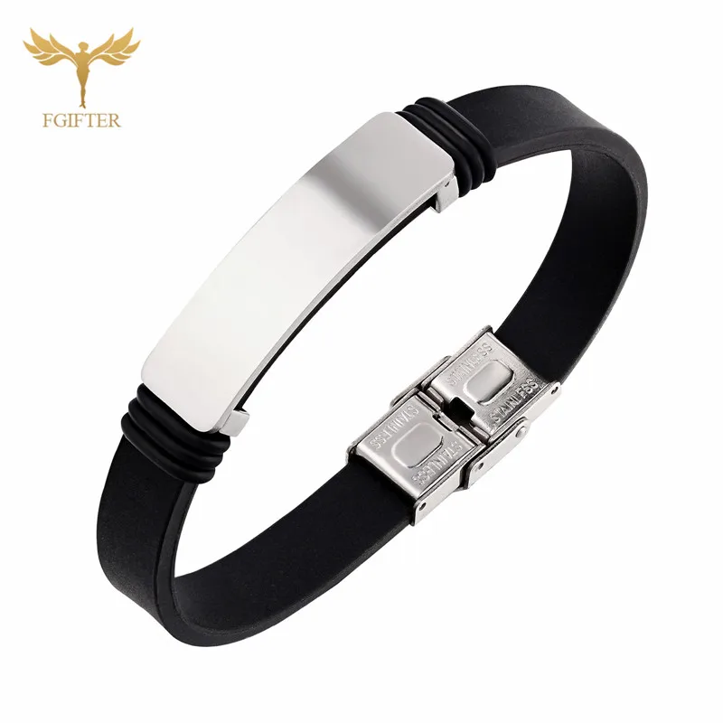 Браслет мужской из искусственной кожи и силикона с пряжкой нержавеющей стали |