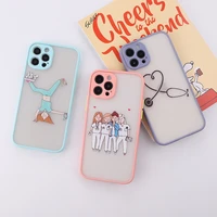 3d nurse phone case cute doctors cover silicone skin feel cover for iphone x xr xs max 7 8 plus 11 12 mini pro max capa shell