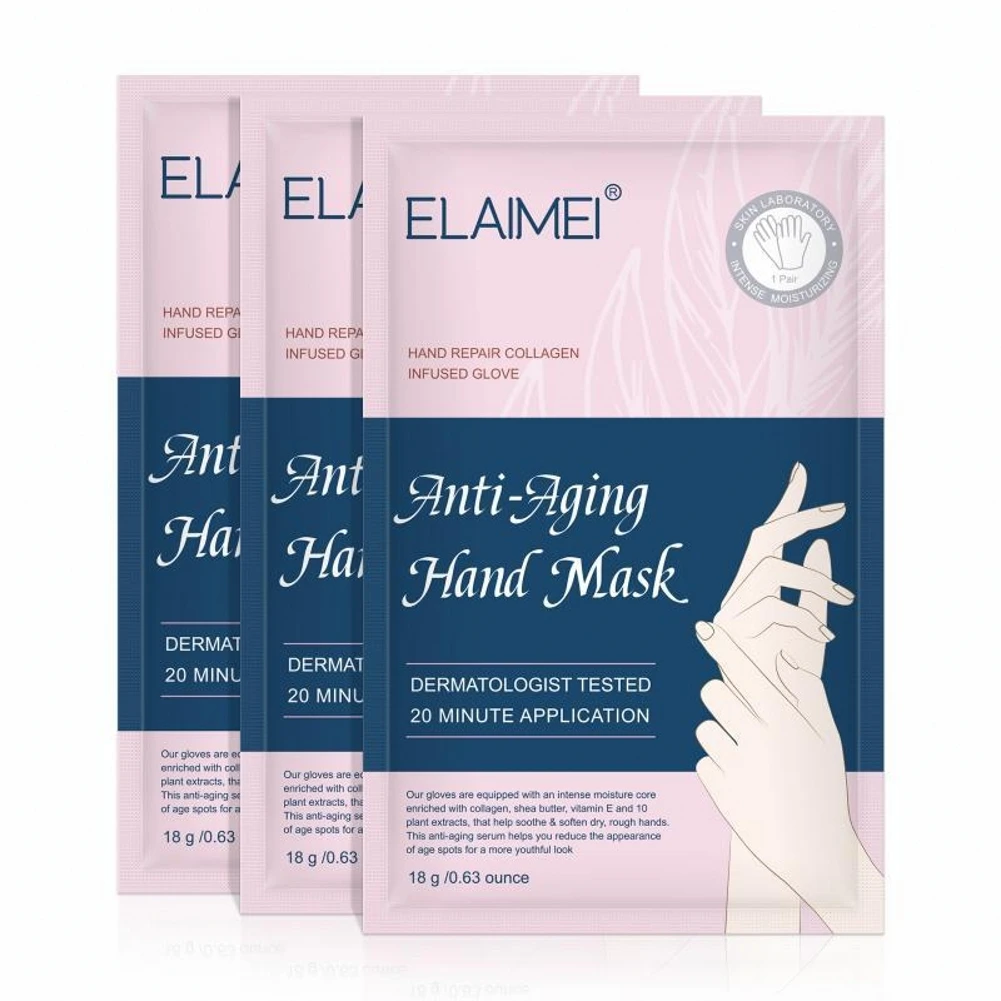 

3 Pairs Moisturizing Hand Mask Silk Skiing Improves Dry Exfoliating Remove Dead Skin Winter Hydrating Hand Care