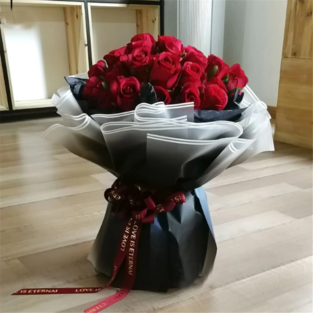 Корейская бумага для букетов фантазийный градиентный цвет букет роз упаковочный