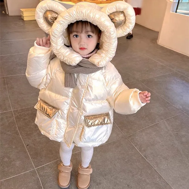 

Girl's Down Coat 2021 Winter New White Duck Down Warm Clothes
