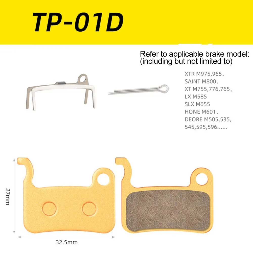 

TOOPRE Mountain Bike Disc Brake Pads All Metal Keto-based Bicycle Parts Cycling Resin Organic Disc Road Brake Pads