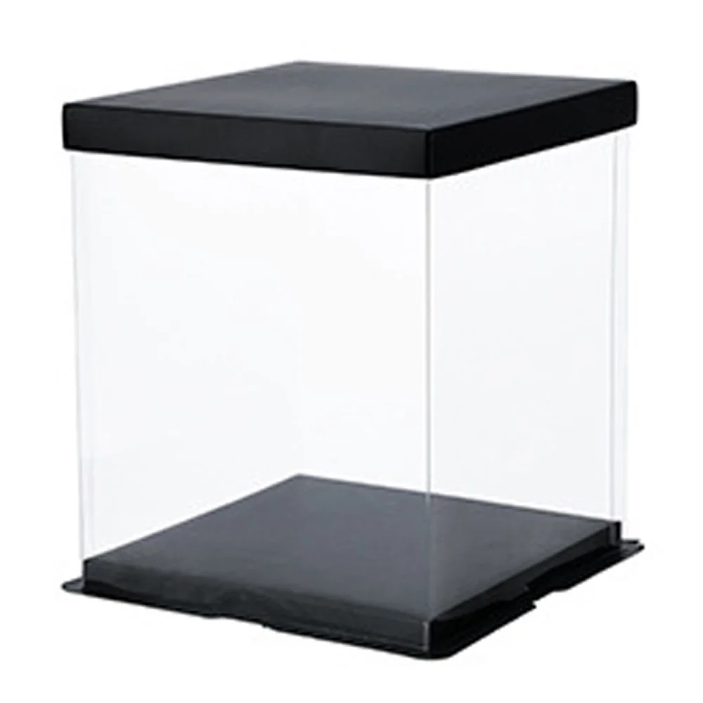 

1Pcs Cake Box Transparent Plastic Food Container Carrier Packaging Box For Birthday Baby Shower Wedding DIY Gift