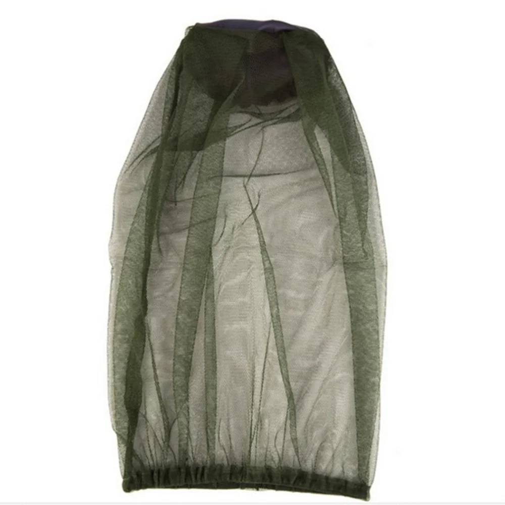 

5pcs Insect Prevention Caps Portable Cap Durable Face Neck Protective Netting Hat for Outdoor Camping (Green)