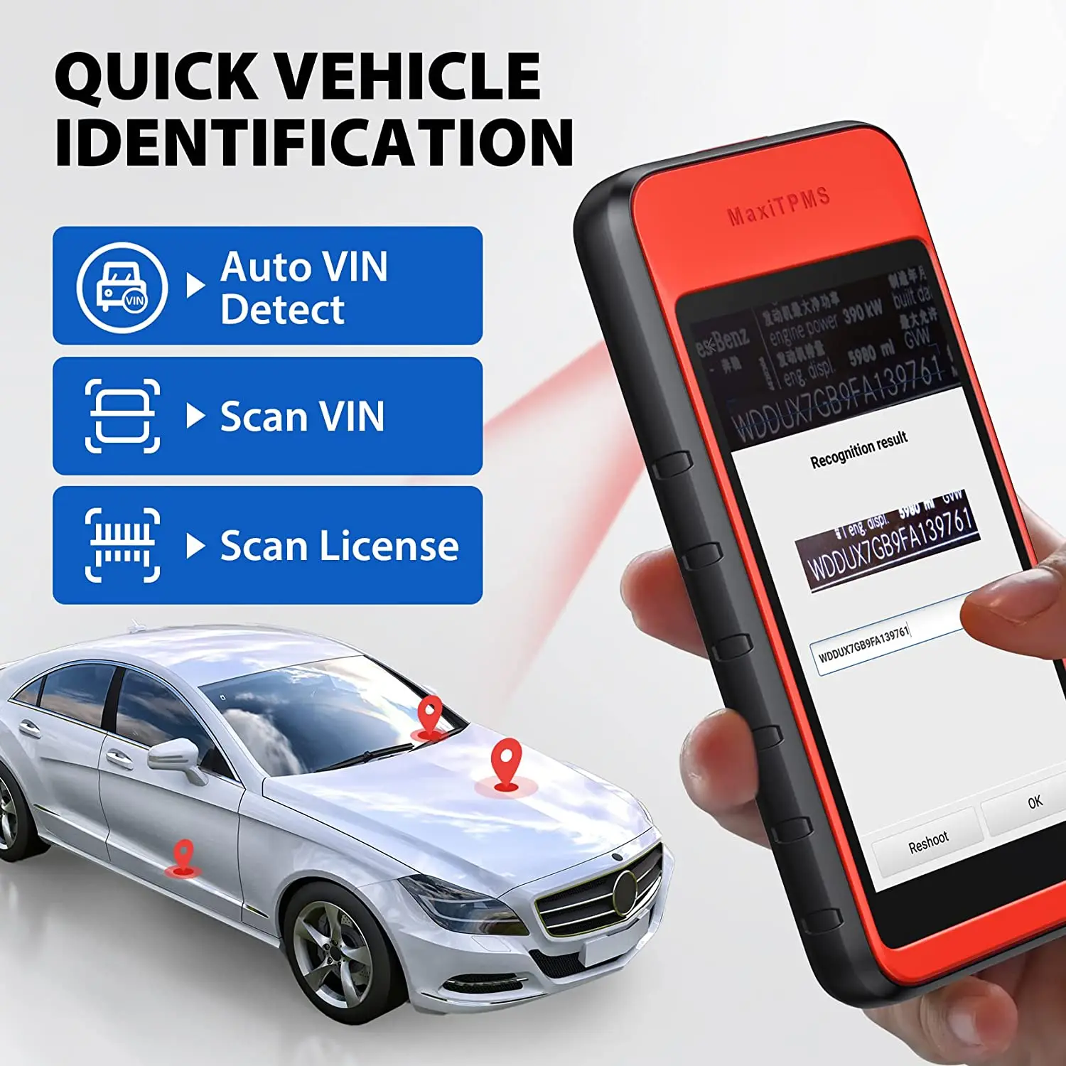 Autel MaxiTPMS ITS600E TPMS диагностический сканер OBD2 программируемый инструмент авто VIN Scan