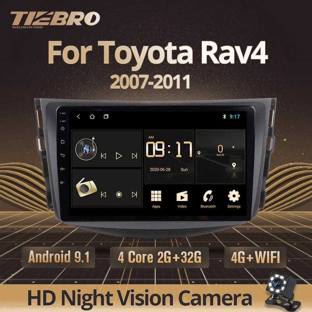 TIEBRO 2G + 32G DSP для Toyota RAV4 Android 9 Rav 4 2007 2011 Автомобильный Радио Мультимедийный видео