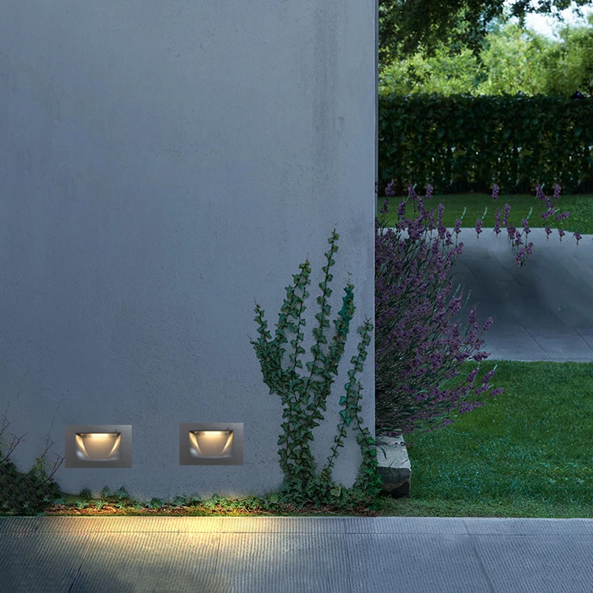 Светодиодные ступенчатые светильники для лестниц садовые парки Footlights теплый