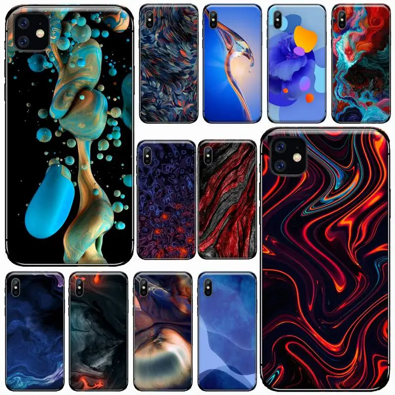 

Color painting visual art design Phone Case for iPhone 11 12 pro XS MAX 8 7 6 6S Plus X 5S SE 2020 XR Soft silicone cover