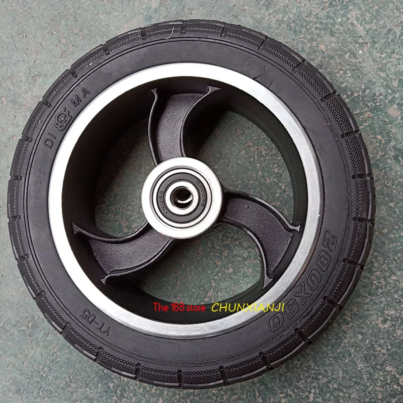 

200x50 solid wheel for Electric Scooter Tyre With Wheel Hub 8" Scooter Tyre Aluminium Alloy Wheel Electric Vehicle