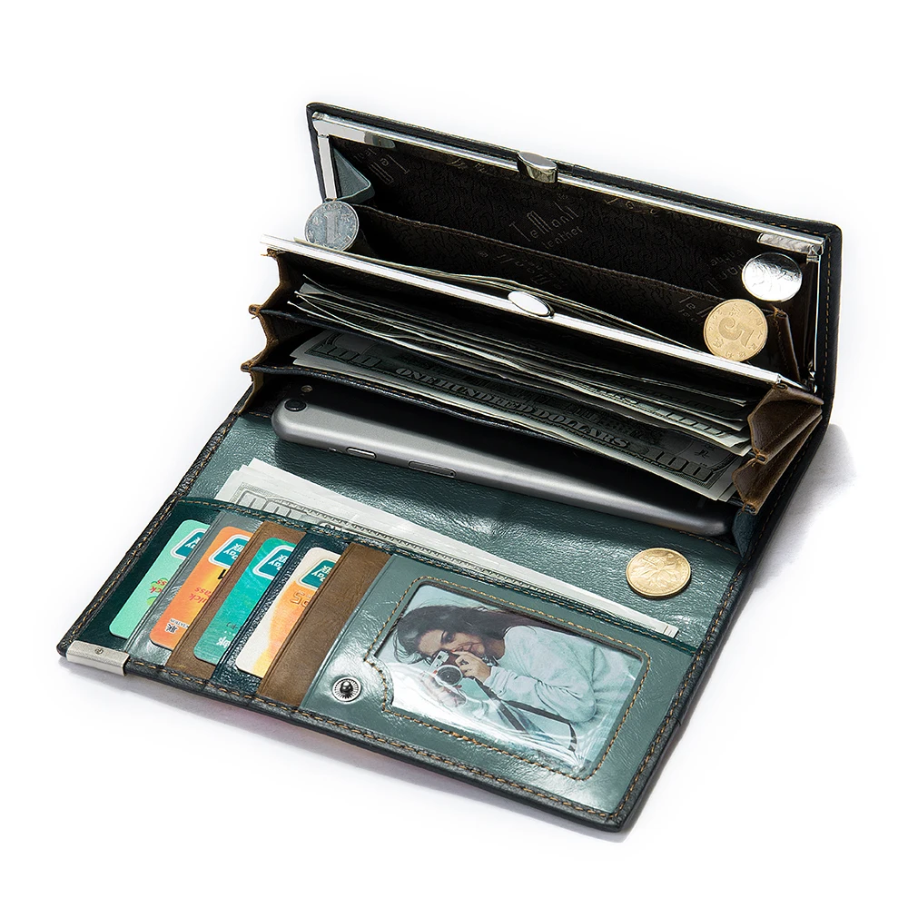 Женский кошелек TRIPAR из натуральной кожи короткий для женщин мужской паспорта