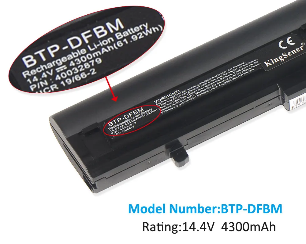 KingSener BTP DFBM ноутбук Батарея ДЛЯ Medion Akoya P6622 MD98250 P6812 MD98760 P6630 MD89560 DEBM DBBM 14 4 V 4300 мА ч|laptop