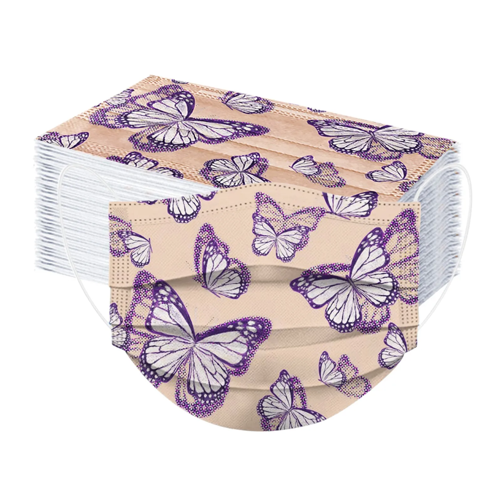 

50pc Butterfly Designer Face Masks For Women Disposable Protection 3ply Mask For Face Mascsrillas Facemask Decoration