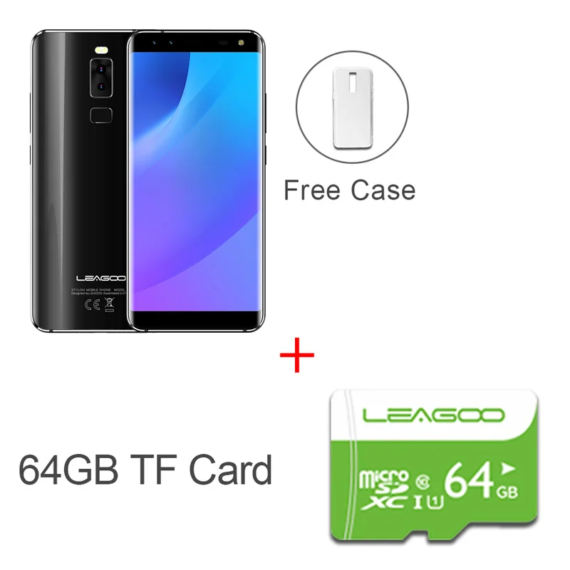 S8 BLACK N 64GB CARD LEAGOO S8 смартфон 5,72 ''HD+ ips 1440*720 экран Android 7,0 MTK6750 Восьмиядерный 3 ГБ+ 32 ГБ четырехъядерный камера отпечаток пальца 4G мобильный телефон - Цвет: S8 BLACK N 64GB CARD