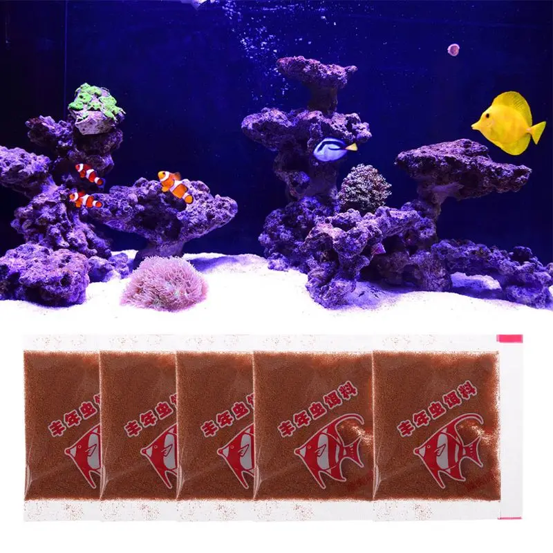 

5Bags Aquarium Tropical Fish Healthy Food Shelling Brine Shrimp Eggs Fish Tank Supply