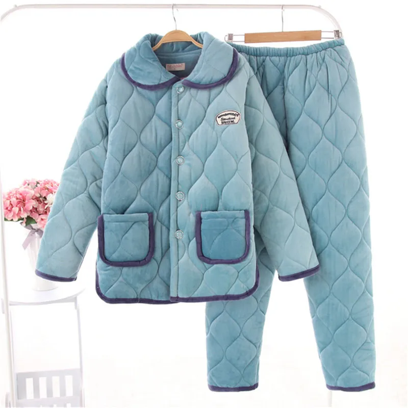 Женская Теплая Флисовая Пижама зимний комплект из утепленного топа и брюк