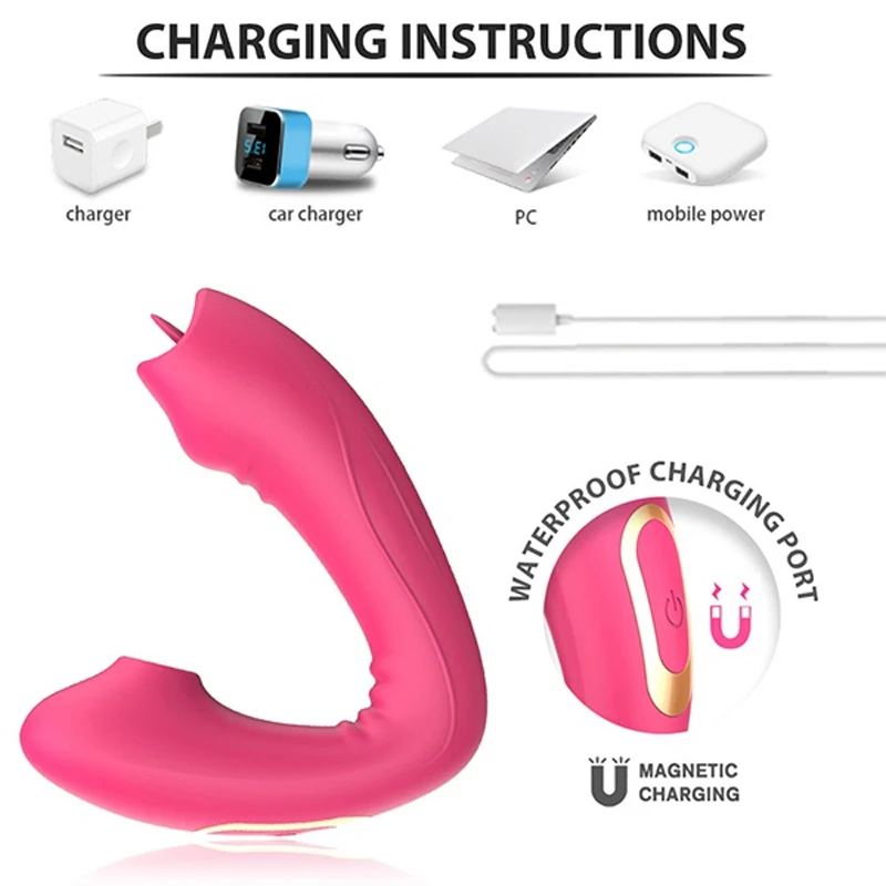 10 Скорость сосать Вибратор для взрослых интимные игрушки женщин язык присоски