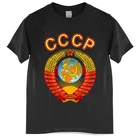 Летняя мужская черная футболка с русским рисунком, хлопковая Красная футболка с эмблемой СССР и гимном, топы разных цветов, модные футболки унисекс