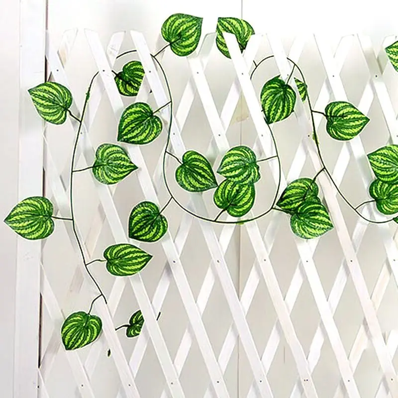 1pc Artificial Ivy Leaves Grape Vine Fake Foliage Home Wedding Decoration 2.45m Long | Дом и сад