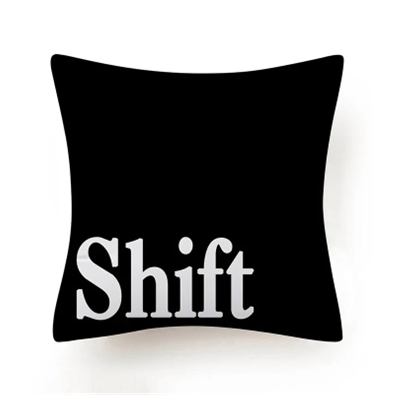 Чехол для подушки с клавиатурой Alt Del Ctrl Enter Shift подушка с буквами чехол для украшения дома наволочка для подушки Чехол для дивана и офиса