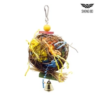 parrot bird toys cages accessories corolla poultry nest pastimes canary cockatiel chewable stand wooden parakeets loros