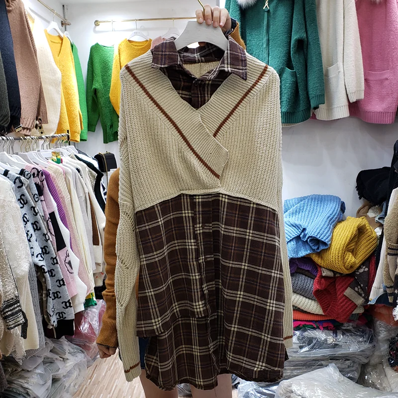 Женская рубашка в клетку Осень-зима стиле ретро | одежда