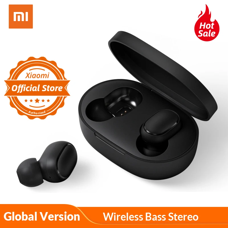 Xiaomi Redmi AirDots вкладыши Bluetooth 5,0 Зарядка Наушники Беспроводные бас стерео наушники с микрофоном Handsfree наушники AI управление