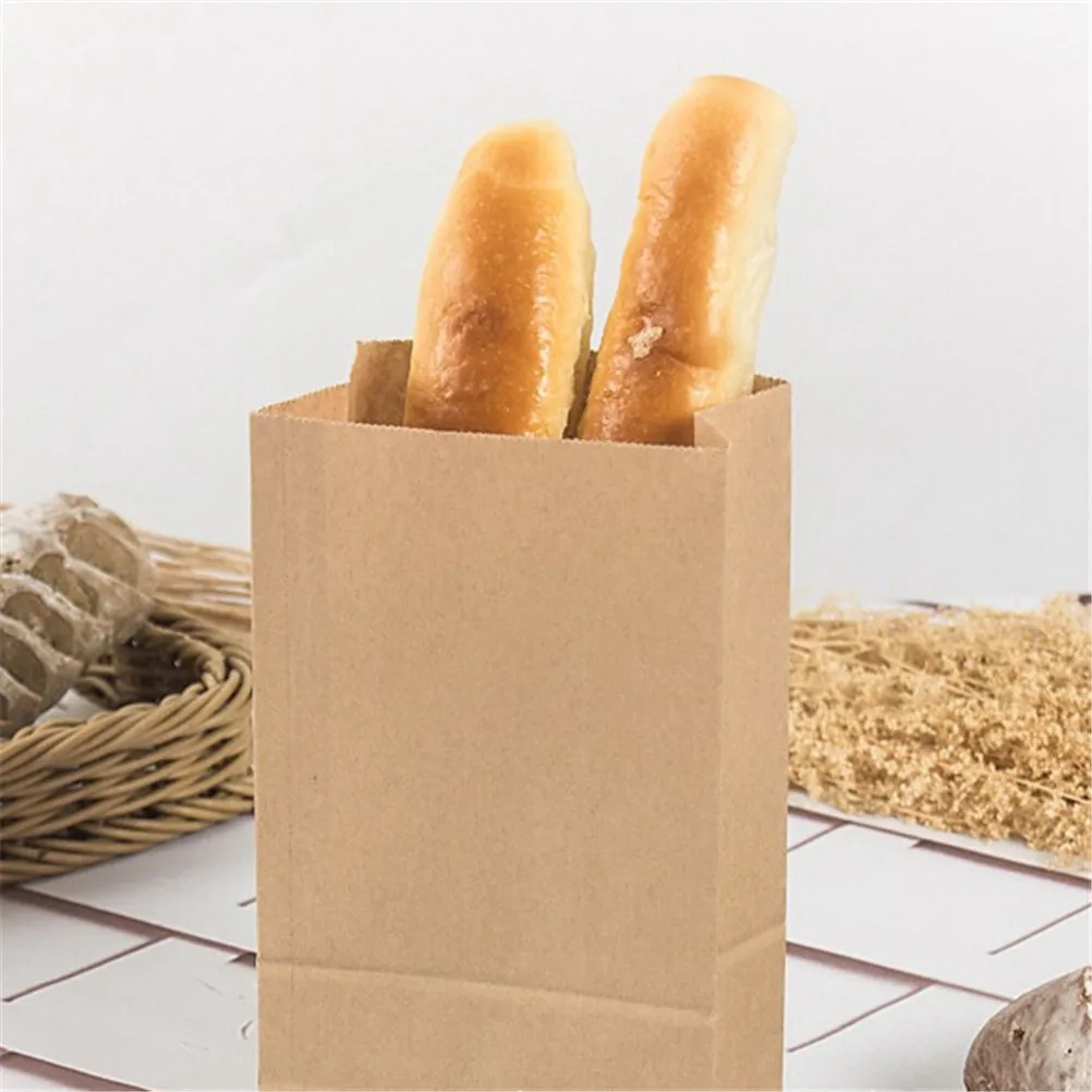 

10pcs Paper Bag Brown Kraft Paper Bag Gift Bags Packing Biscuits Candy Food Bread Cookie Bread Nuts Snack Baking Package