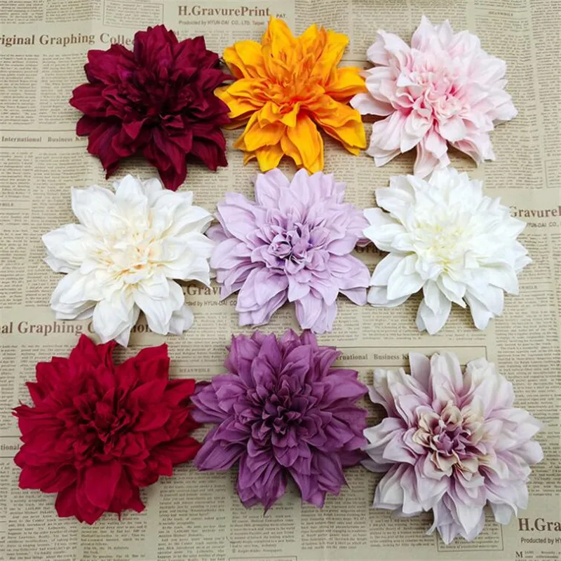 Искусственные цветы георгина 30 шт. большой цветок Реалистичные Цветы для