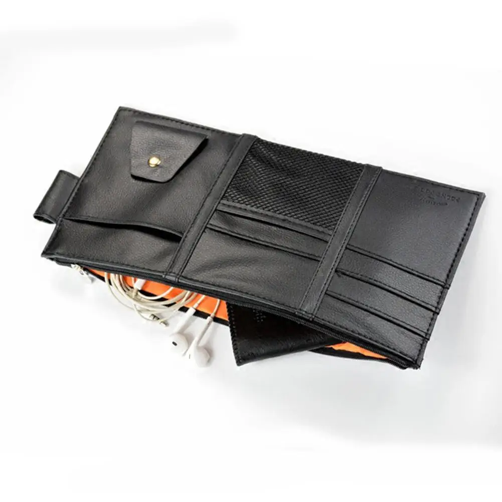 Автомобильный солнцезащитный козырек Органайзер из искусственной кожи Модная